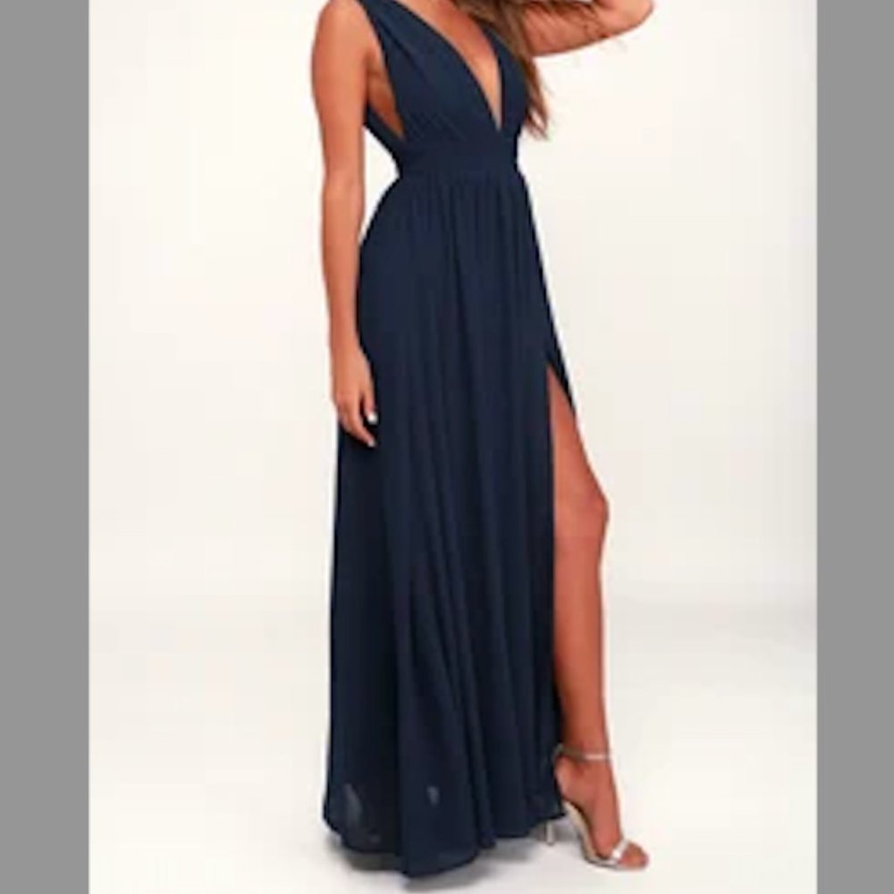 Heavenly Hues Navy Blue Maxi Dress